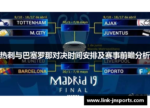 热刺与巴塞罗那对决时间安排及赛事前瞻分析